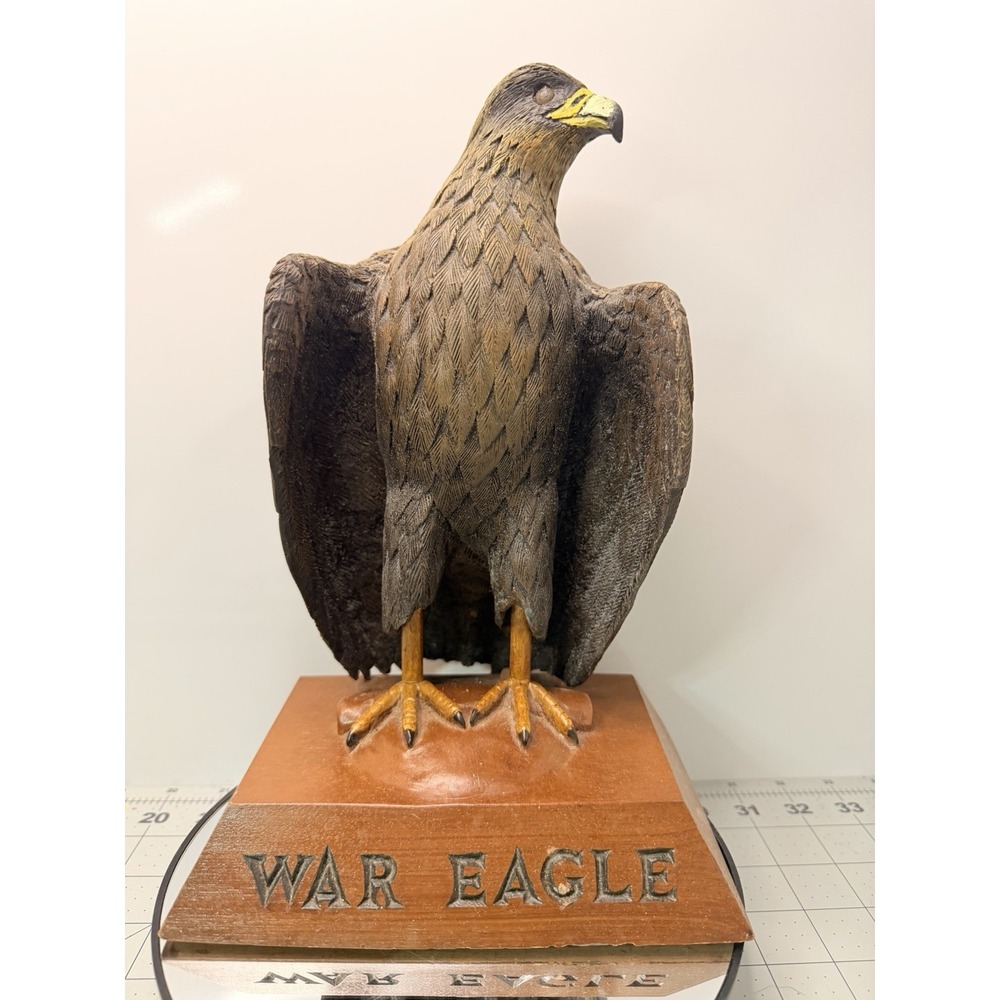 Vintage 1983 Jim Palmer Hand Carved Wood War Eagle Sculpture